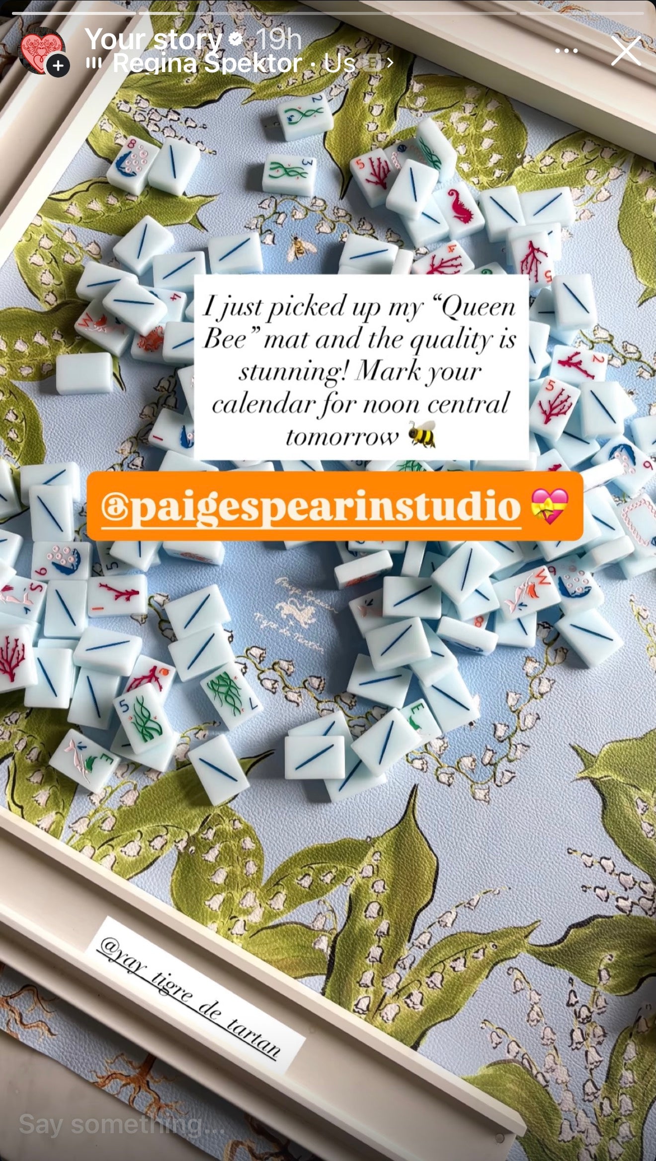 Paige Spearin “Queen Bee” Mahjong Mat