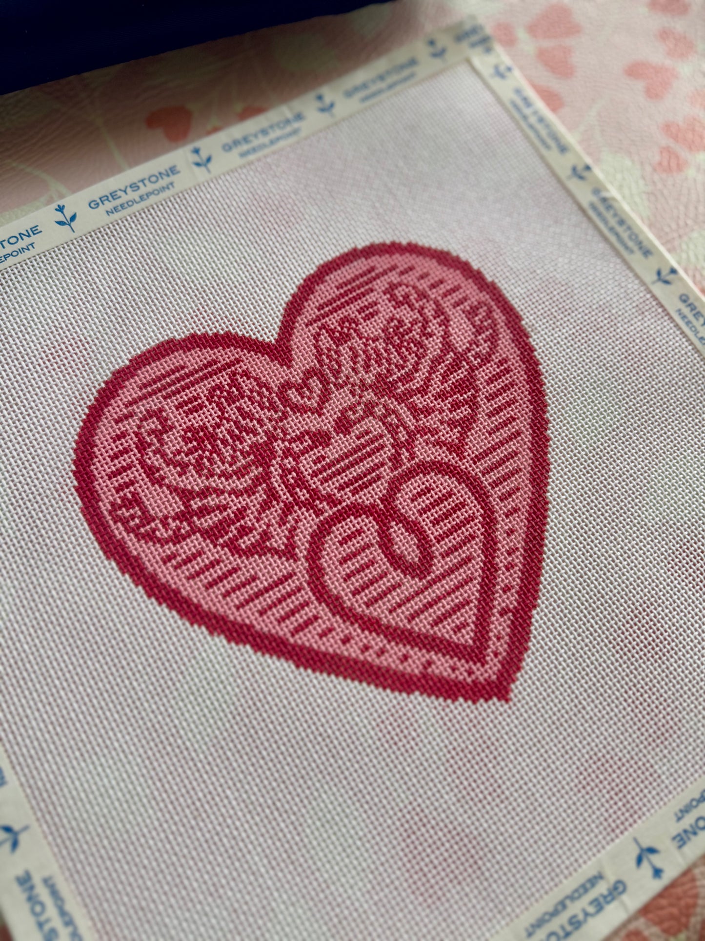 Tiger Heart Logo Needlepoint Canvas