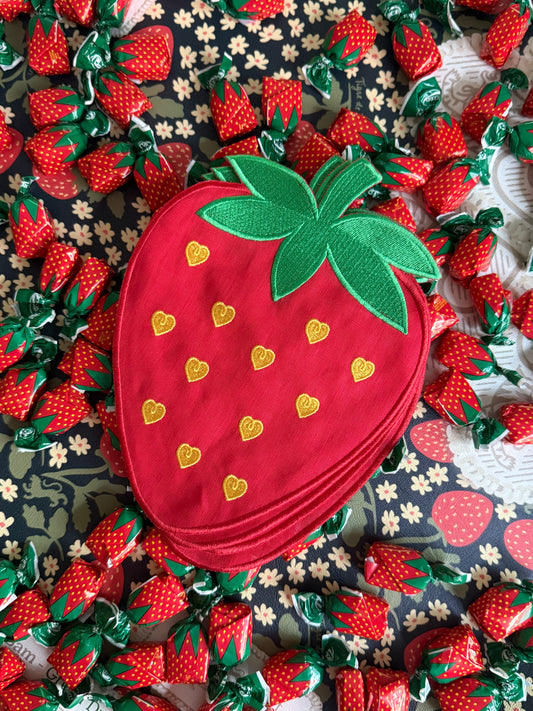Embroidered Linen Cocktail Napkins- TIGER CLOVER LOGO