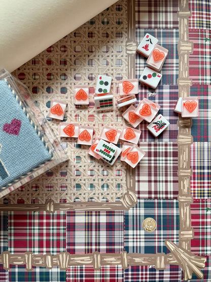 Mahjong Gaming Mat, HANDBOOK PLAID — view 4 of 5