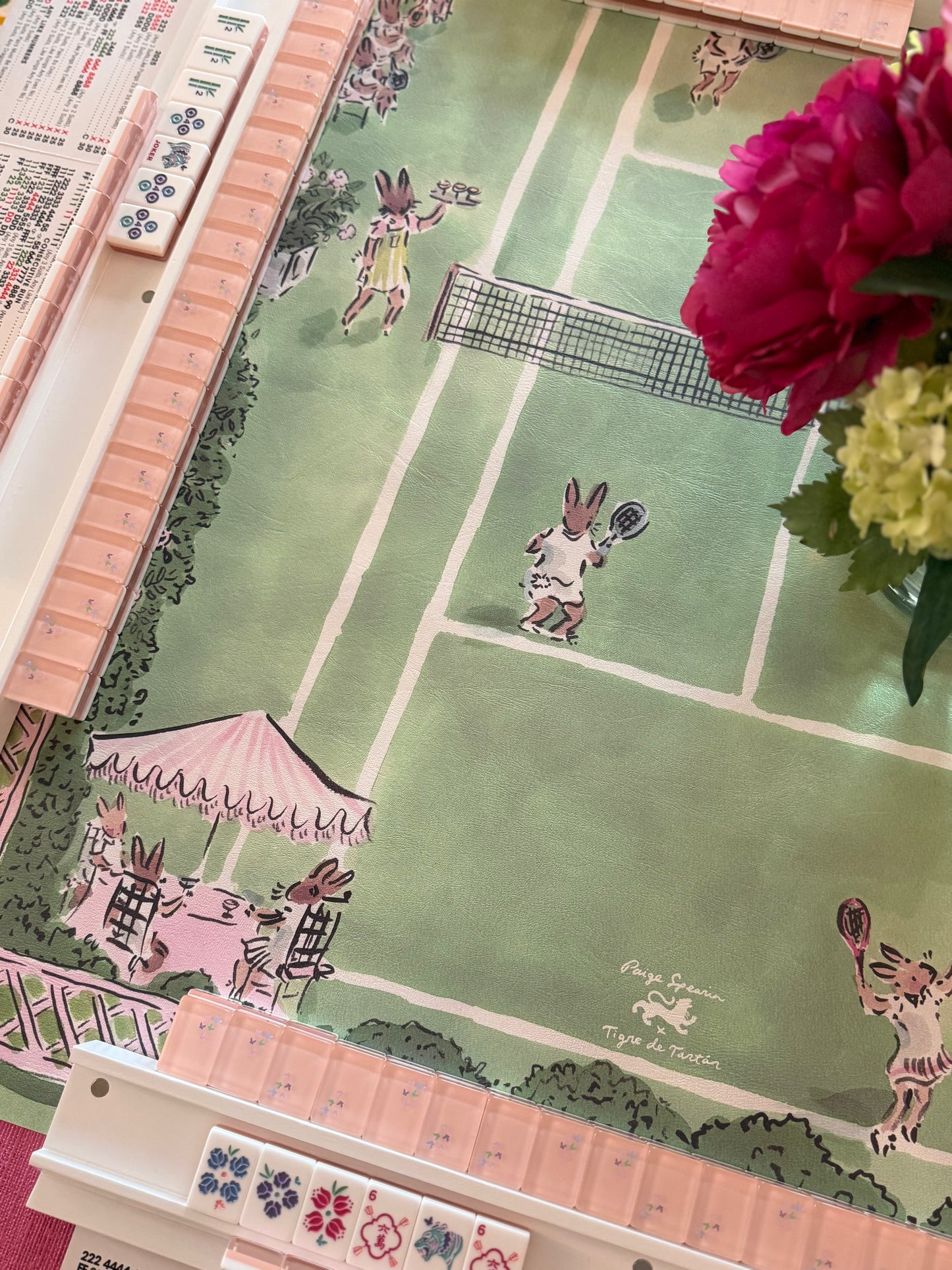 BACKORDERED- 1st week of MAY delivery Paige Spearin Gaming Mat, "Bunny Love"