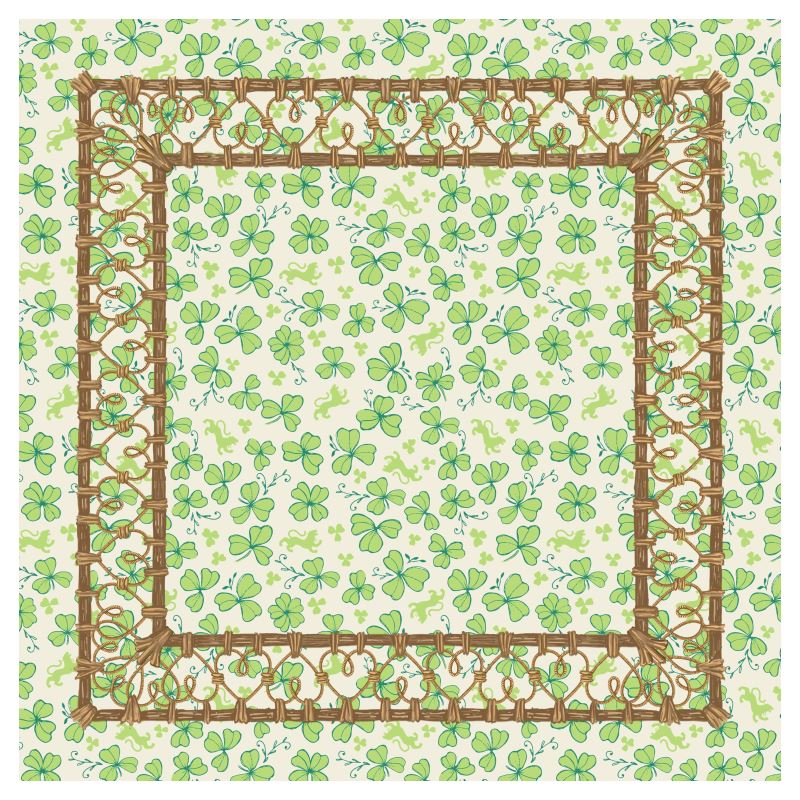 EARLY ACCESS: “Clovers” Mahjong Mat Printed Needlepoint Canvas