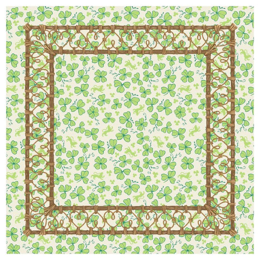EARLY ACCESS: “Clovers” Mahjong Mat Printed Needlepoint Canvas