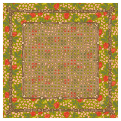 Mahjong Gaming Mat, STRAWBERRY/ VINTAGE GREEN APPLE