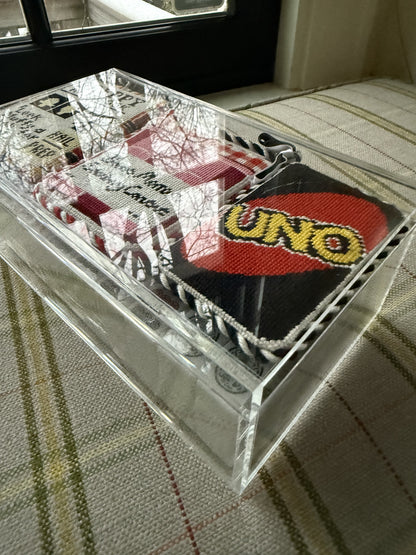Premium Acrylic Mahjong Tile Box – with Needlepoint Display Slot ( does not include needlepoint canvas) — view 4 of 9