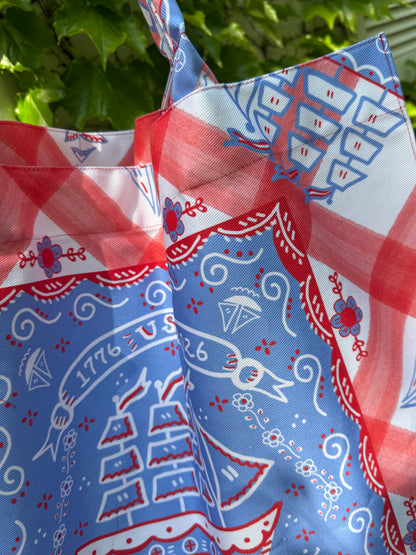 TOTE- Tricia Lowenfield x Tigre de Tartán "National Holiday" Jumbo Slouchy Denim bag — view 8 of 8