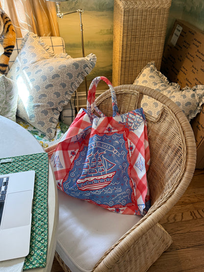 TOTE- Tricia Lowenfield x Tigre de Tartán "National Holiday" Jumbo Slouchy Denim bag — view 4 of 8