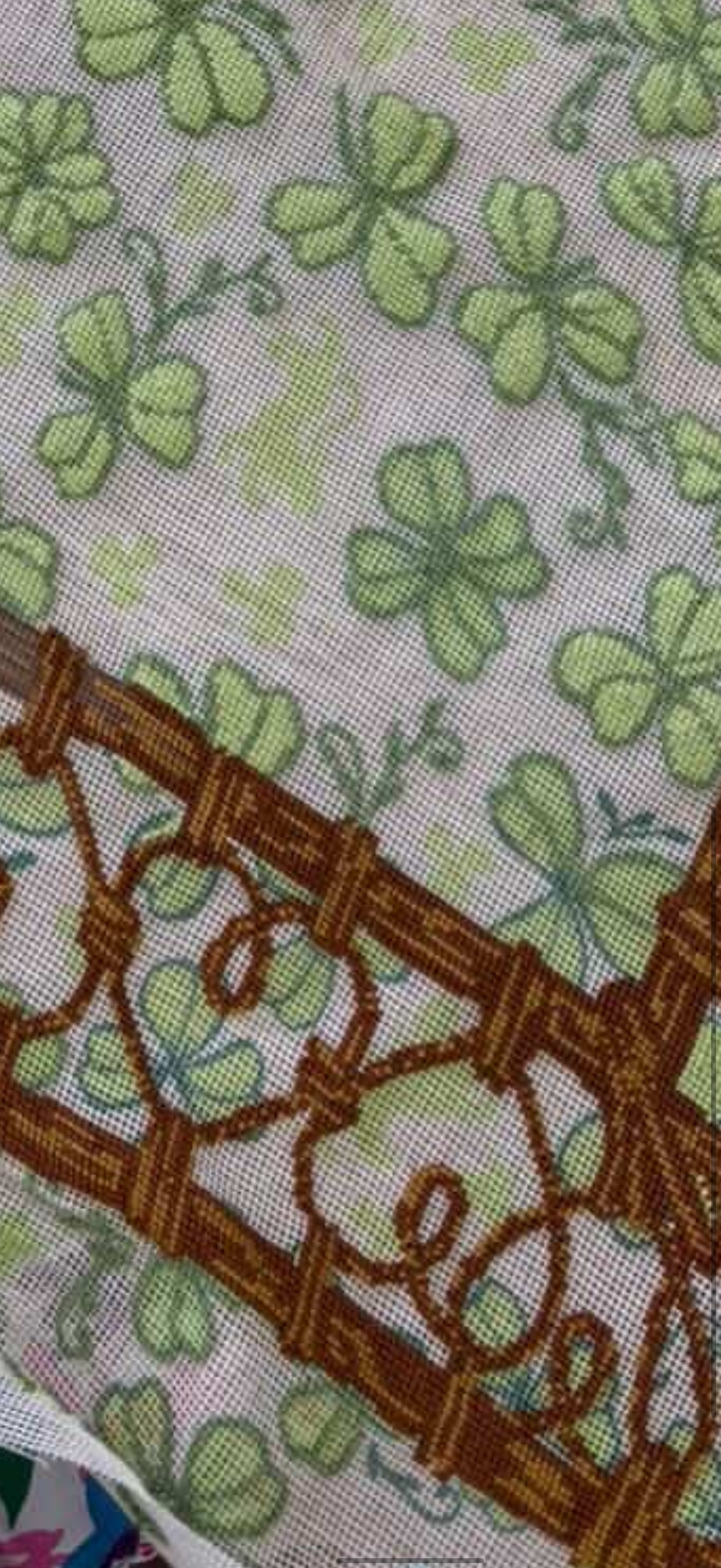 EARLY ACCESS: “Clovers” Mahjong Mat Printed Needlepoint Canvas