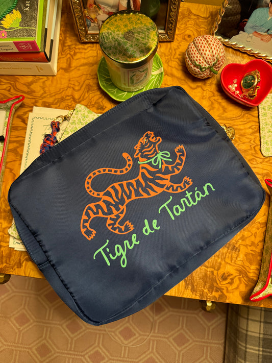 Nylon Satin Project Bag with Clear Window Front, TIGER, MEDIUM or LARGE — view 5 of 8