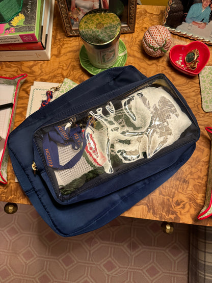 Nylon Satin Project Bag with Clear Window Front, TIGER, MEDIUM or LARGE — view 4 of 8