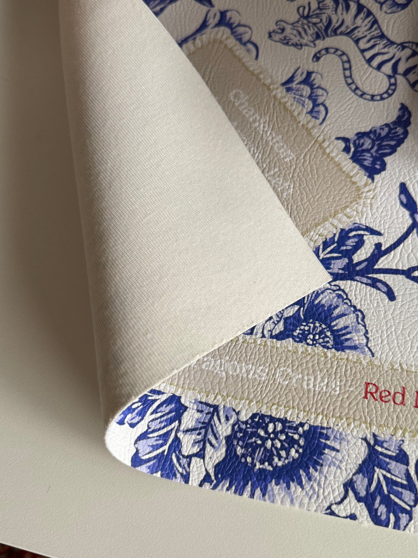 Mahjong Gaming Mat, CHINOISERIE BLEU **RULES EDITION**