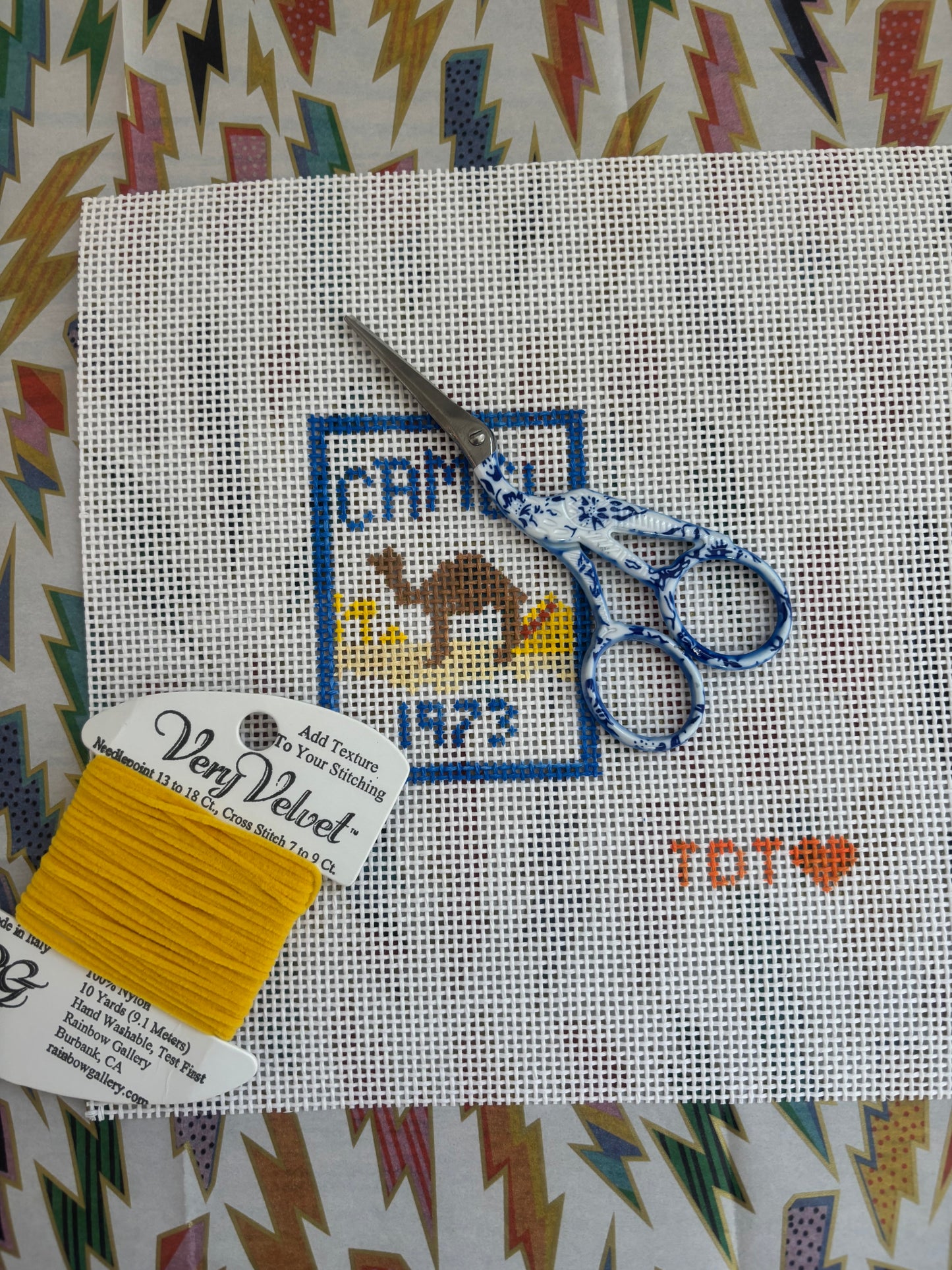 Vice Object Hand Painted Needlepoint Canvases ***preorder- ships early October