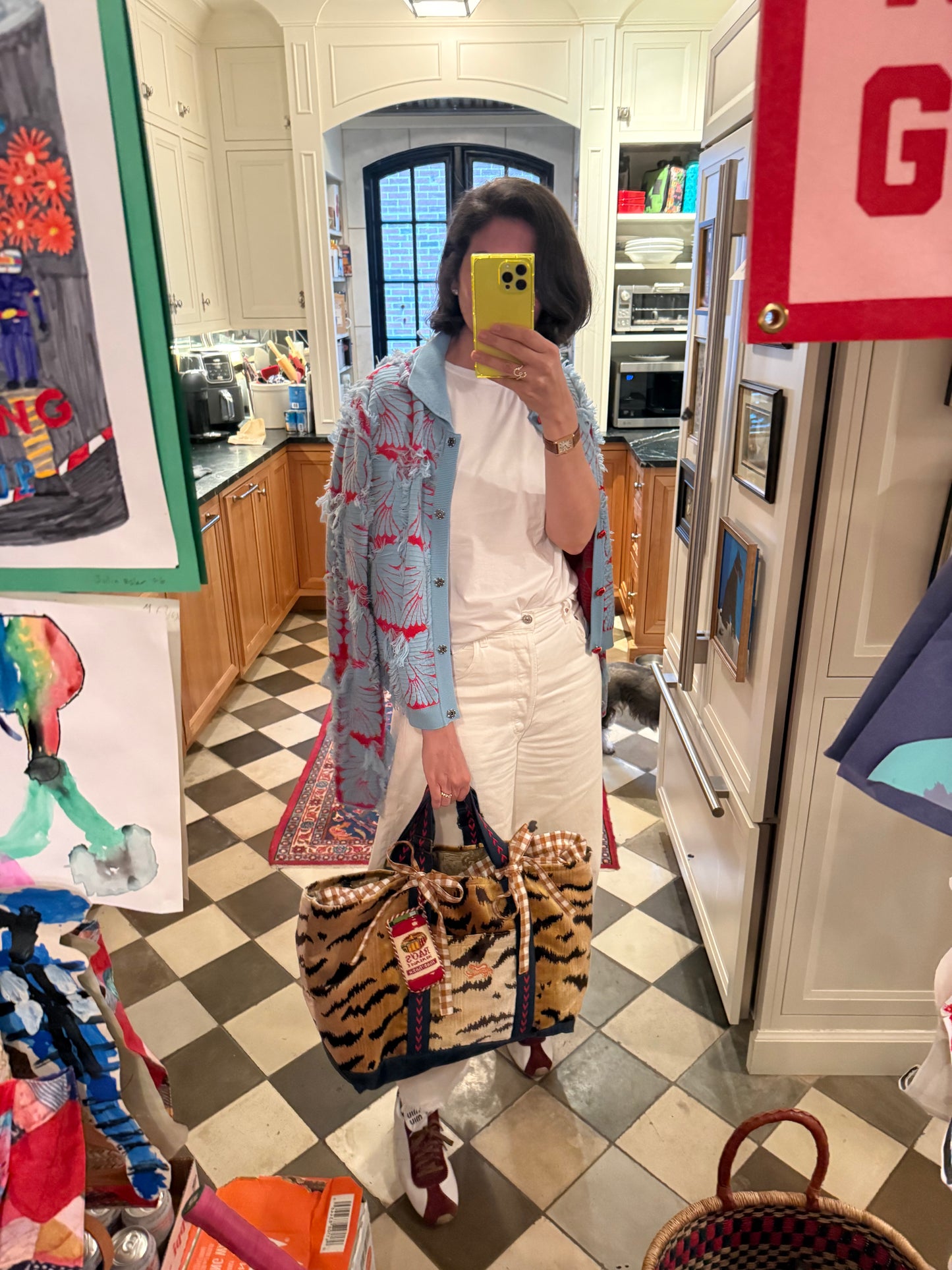 Tigre Exquisito Tote – Designer Silk Velvet