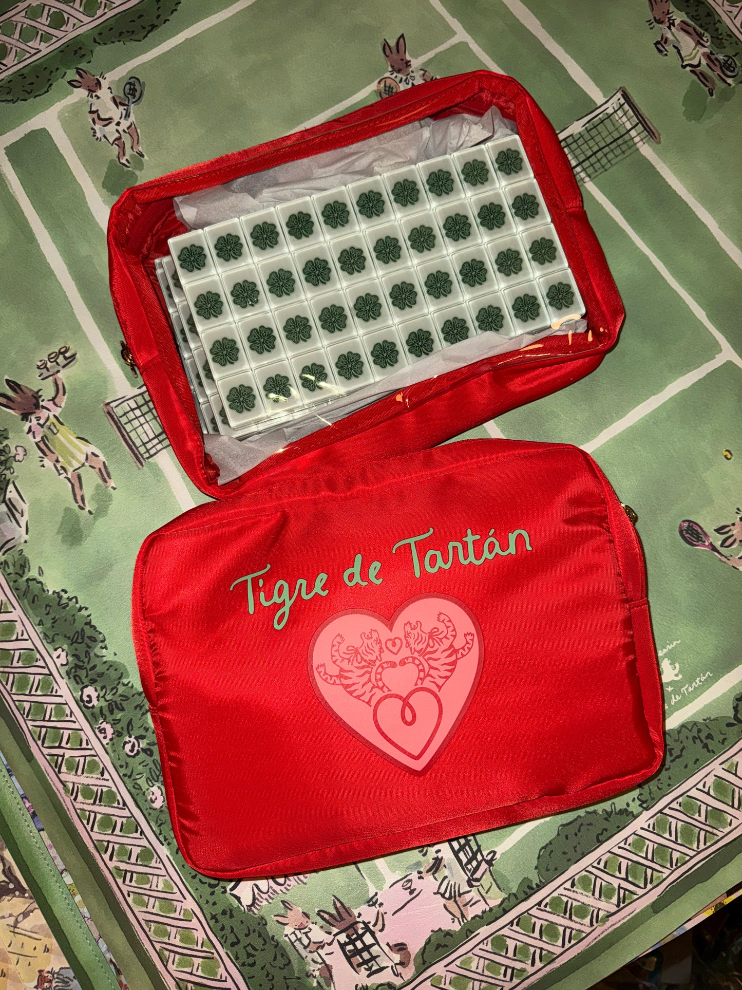 House Clovers: Classic American Mahjong Tile Set with Signature Clover Logo **** preorder early December