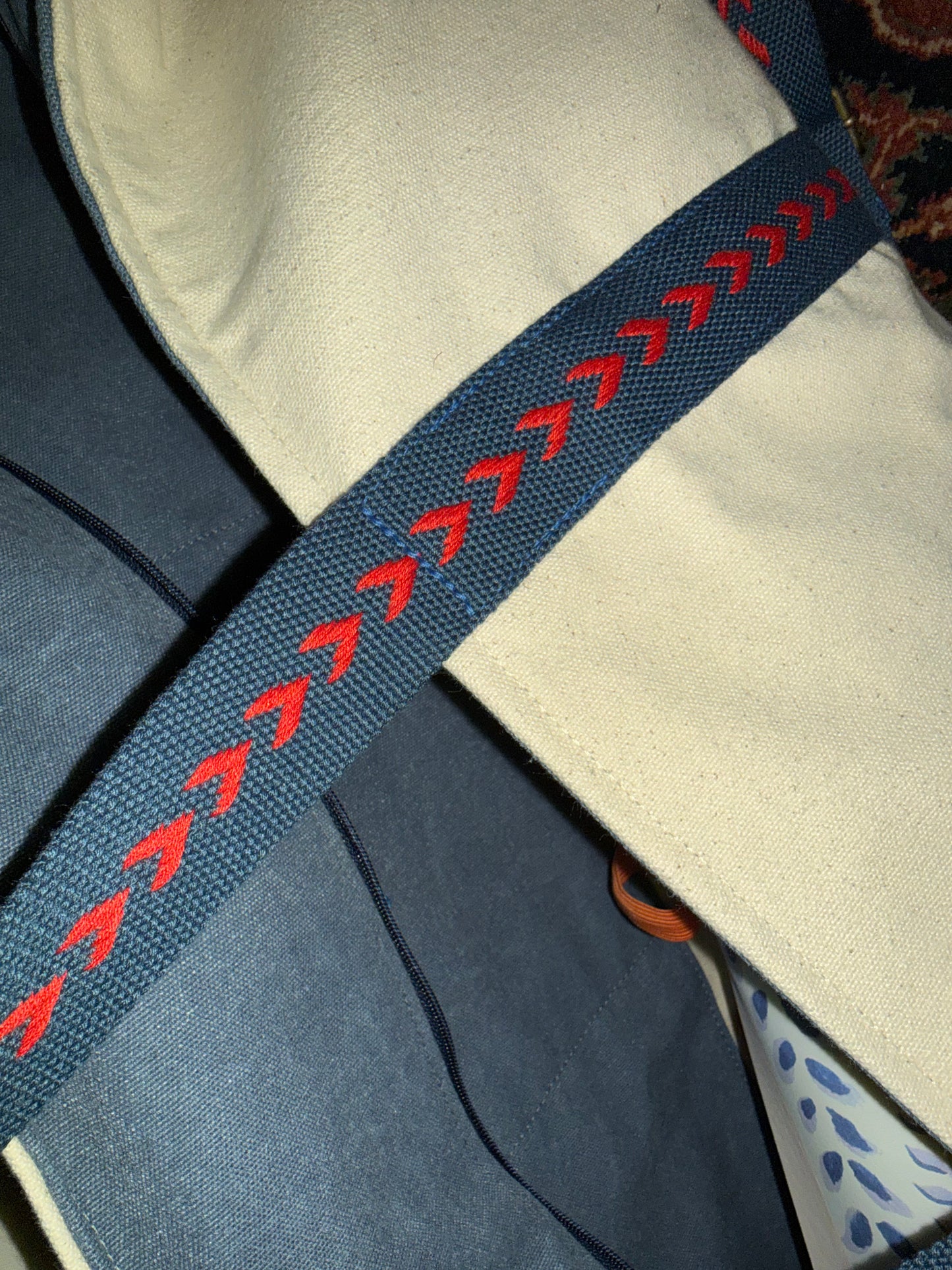 In stock- The Mahjong Field Bag, DENIM ACCENTS