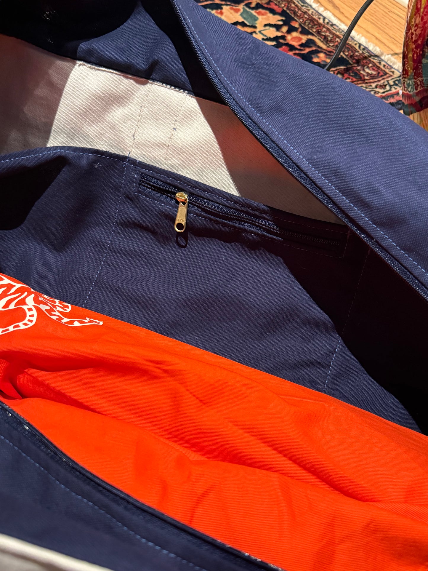 In stock- The Mahjong Field Bag, NAVY ACCENTS