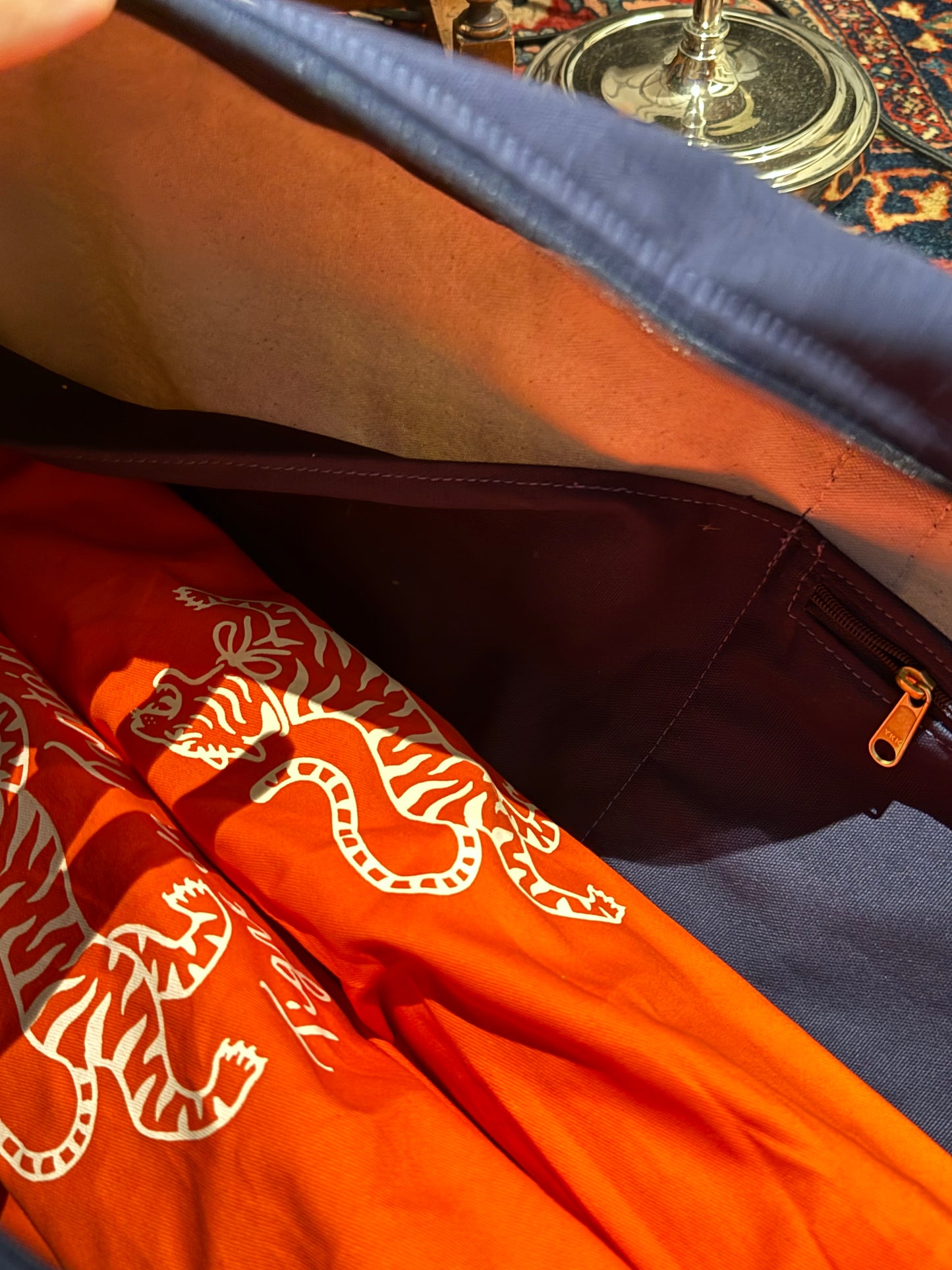 In stock- The Mahjong Field Bag, NAVY ACCENTS