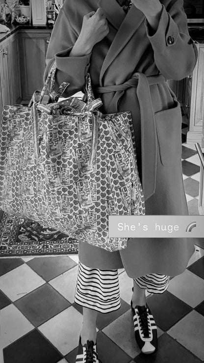 Jumbo Slouchy Denim Tote, Paige Spearin “Mahjong” — view 2 of 2