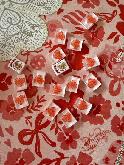 Mahjong Mat, DITSY CHRISTMAS, MARASCHINO [W/ RULES]