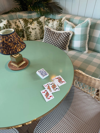 Illustrated Playing Cards with Tiger Motif and Needlepoint Accents, CHINOISERIE BLEU — view 12 of 14