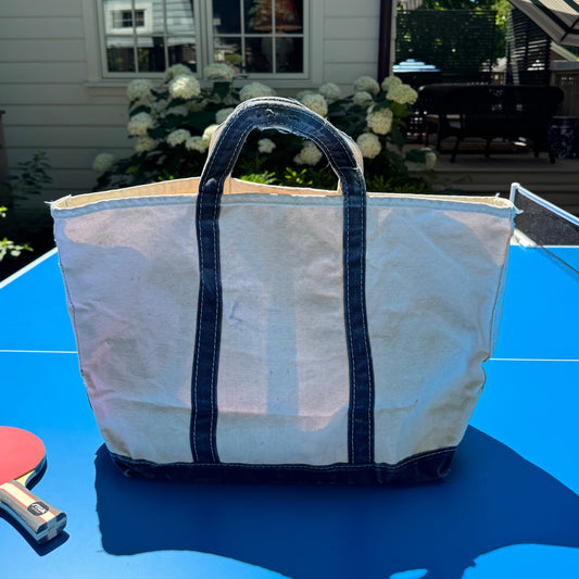 Vintage LL Bean Open Top Boat and Tote, Navy