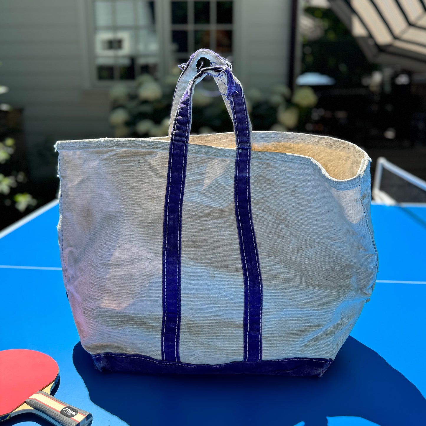 Vintage LL Bean Open Top Boat and Tote, Purple