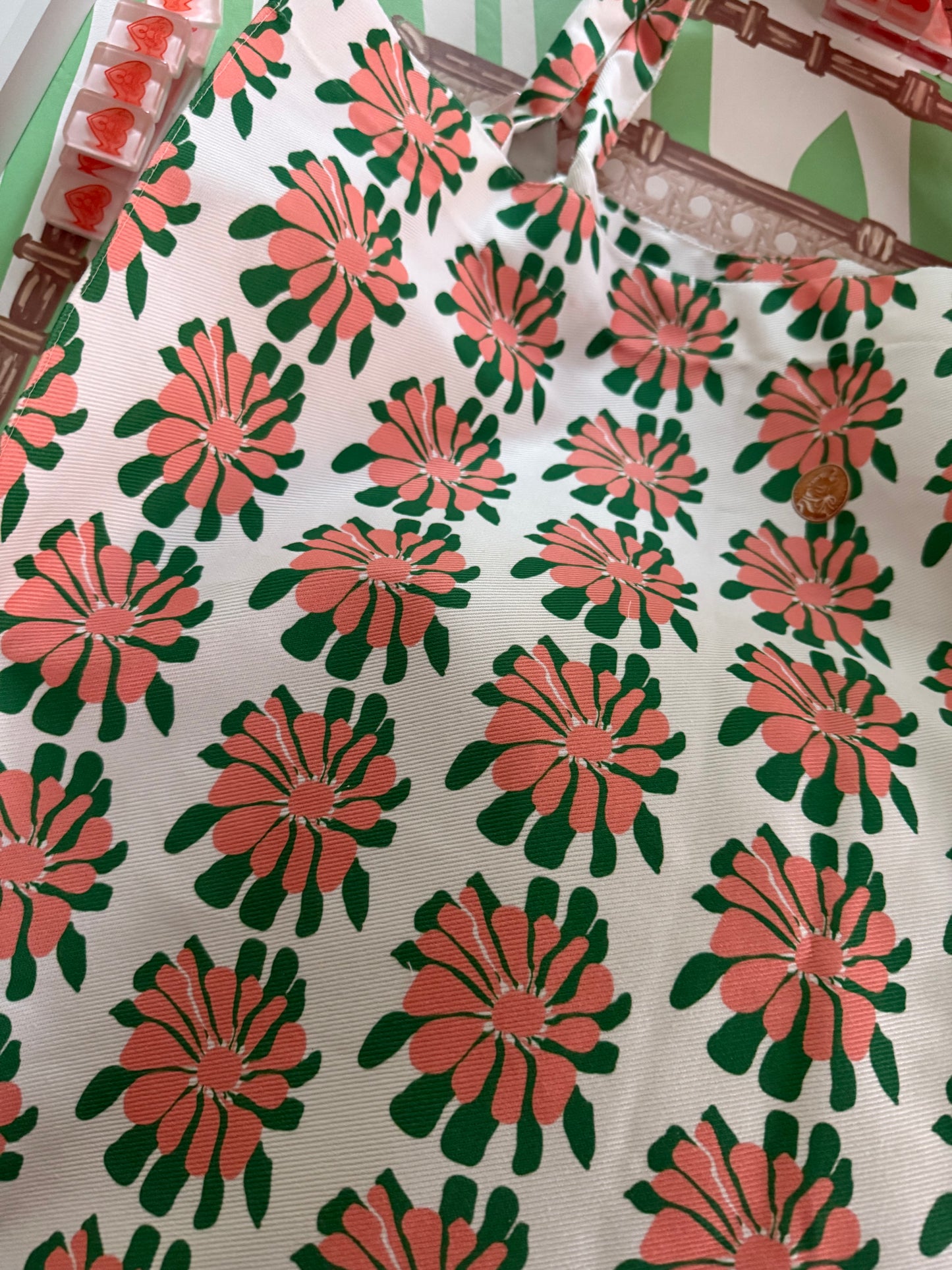 Jumbo Slouchy Denim Tote, Katy's Vintage Hawaiian Dress