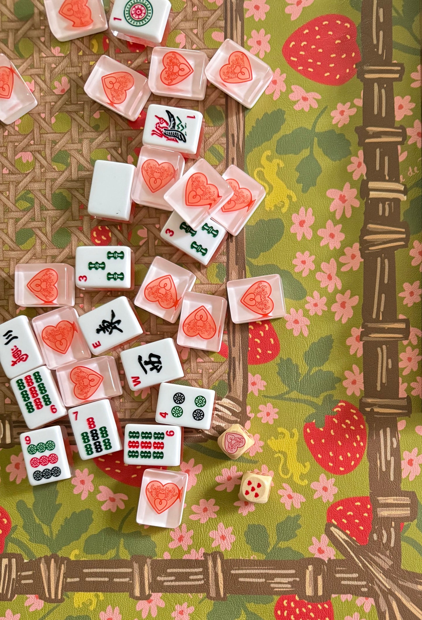 House Hearts: Classic American Mahjong Tile Set with Signature Heart Logo and traditional characters