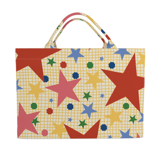 Jumbo Slouchy Denim Tote, STAR SCATTER by Fait à Main