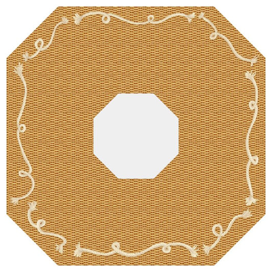 Mahjong Gaming Mat w/cut-out center, NANTUCKET BASKET, TDT for Center & Spring