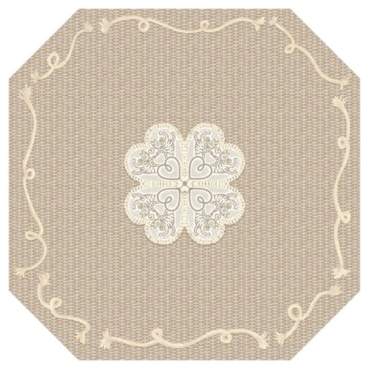 Mahjong Gaming Mat NO cut-out, NANTUCKET BASKET BLONDE, TDT for Center & Spring