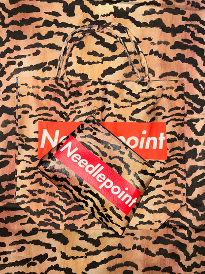 Generous Leather Pouch- FASHION BEAST, NEEDLEPOINT — view 2 of 2