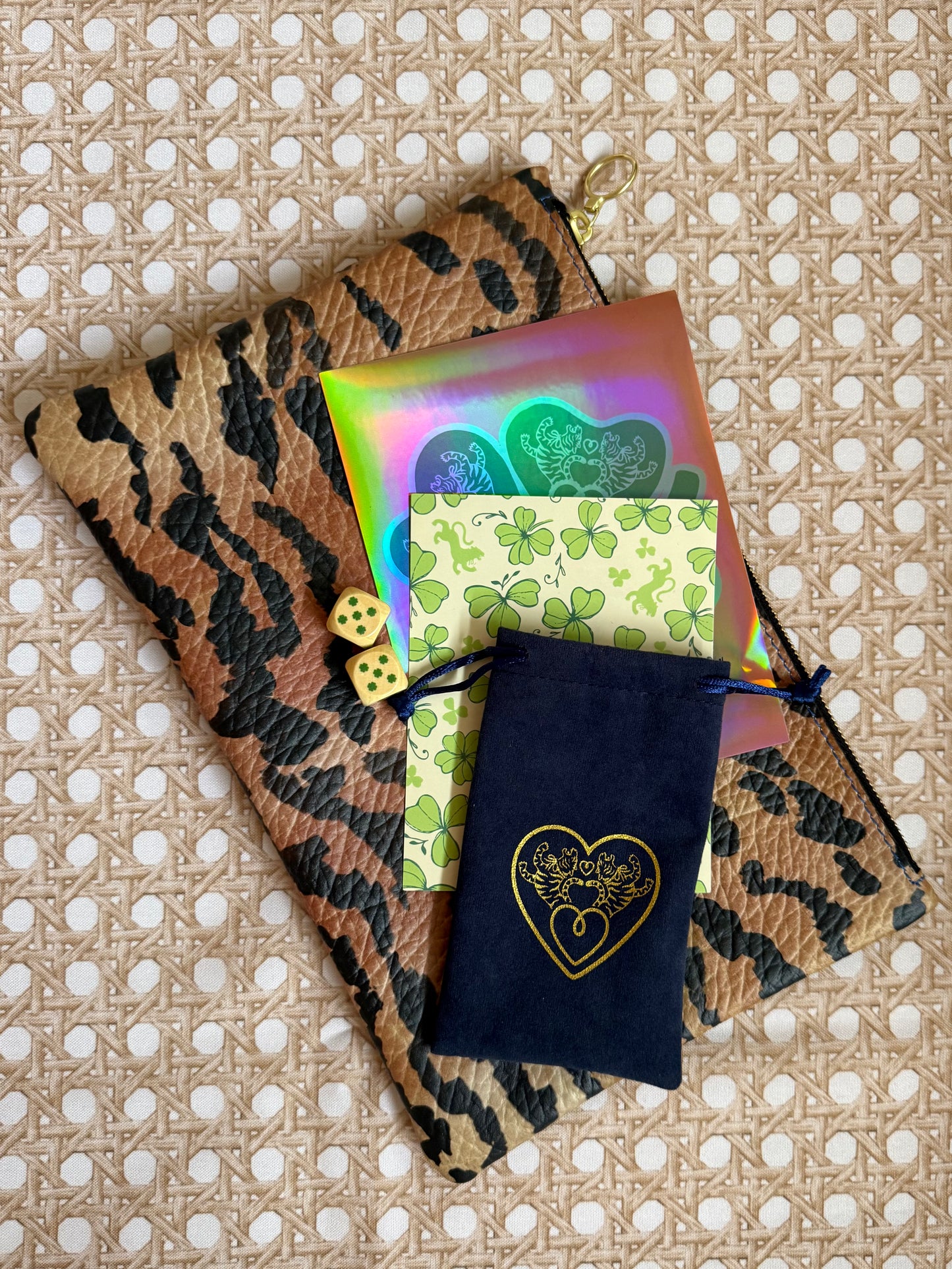 Medium Leather Pouch, El Tigre