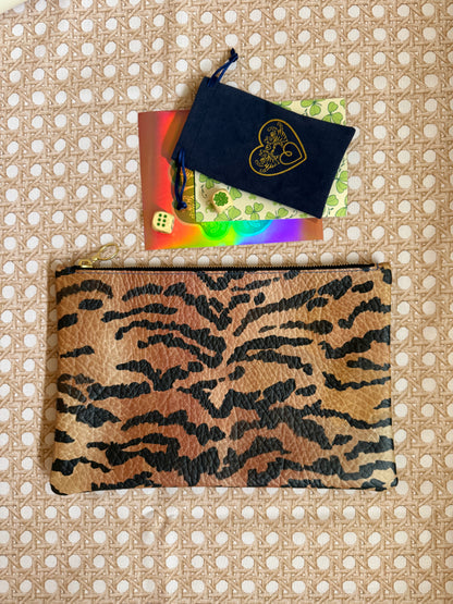 Medium Leather Pouch, El Tigre