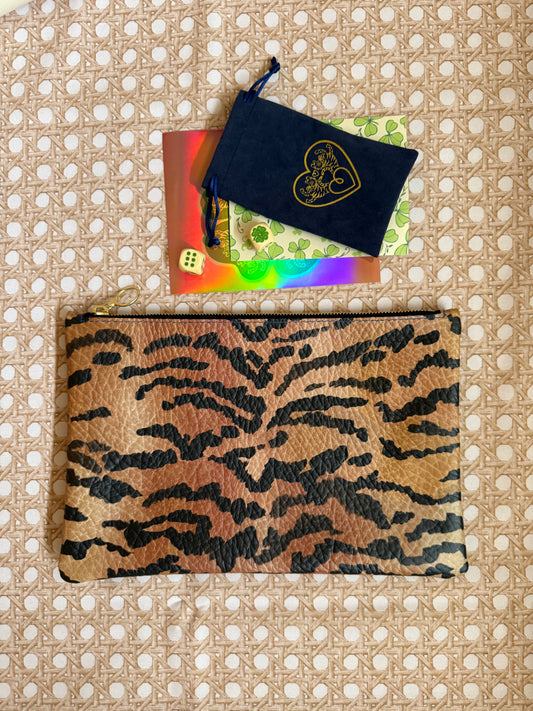 Medium Leather Pouch, El Tigre