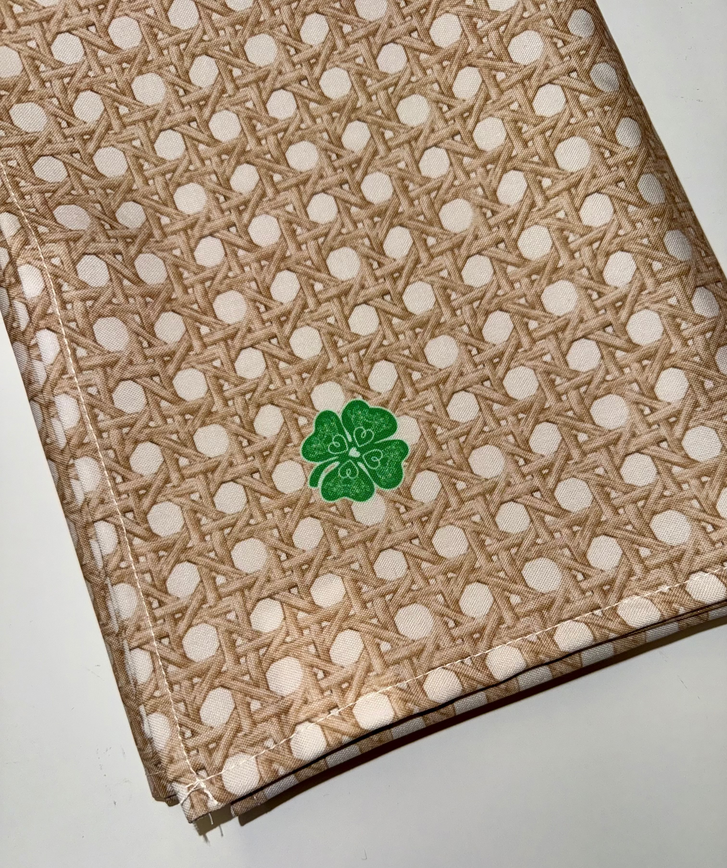 Easy Care Tablecloth, Trompe L'oeil CANNAGE BLONDE