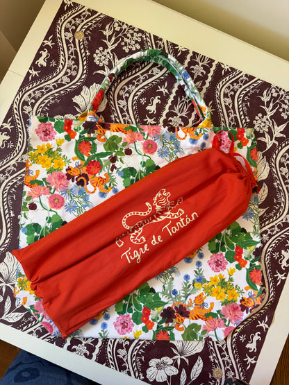 Jumbo Slouchy Denim Tote, JARDÍN DE LOS JEFES — view 4 of 4