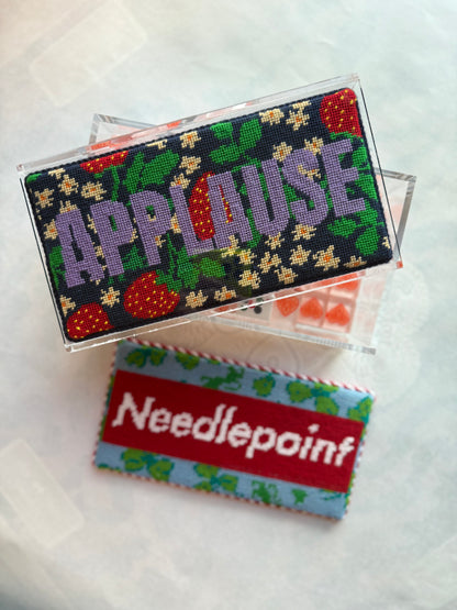 APPLAUSE Needlepoint Canvas – Printed 14 Mesh HEARTS ON THE VINE — view 4 of 5