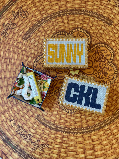 Self-Finishing Acrylic Clutch with Built-In Needlepoint Canvas — view 10 of 17