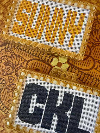 Self-Finishing Acrylic Clutch with Built-In Needlepoint Canvas — view 7 of 17