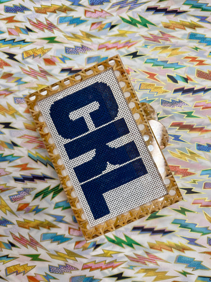 Self-Finishing Acrylic Clutch with Built-In Needlepoint Canvas — view 13 of 17