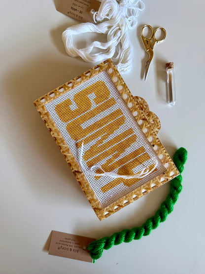Self-Finishing Acrylic Clutch with Built-In Needlepoint Canvas — view 4 of 17