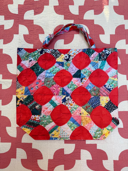 Jumbo Slouchy Denim Tote – Macintosh (Snowball Quilt) Tigre de Tartán x Thrills of the Hunt