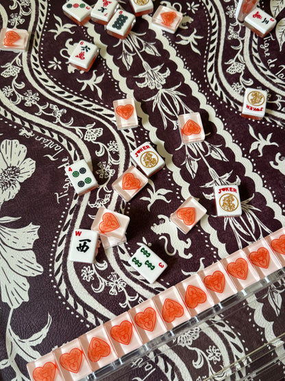 Mahjong Gaming Mat, DOMINO OXBLOOD — view 2 of 5