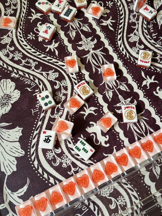 Mahjong Gaming Mat, DOMINO OXBLOOD — view 2 of 5