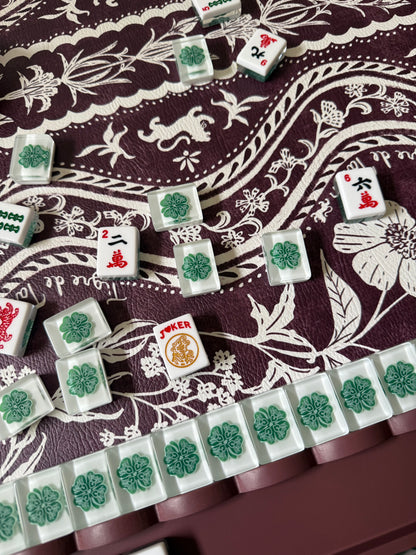 Mahjong Gaming Mat, DOMINO OXBLOOD — view 4 of 5