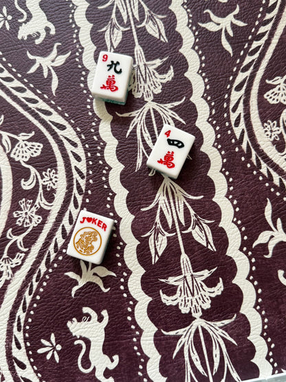 Mahjong Gaming Mat, DOMINO OXBLOOD — view 3 of 5