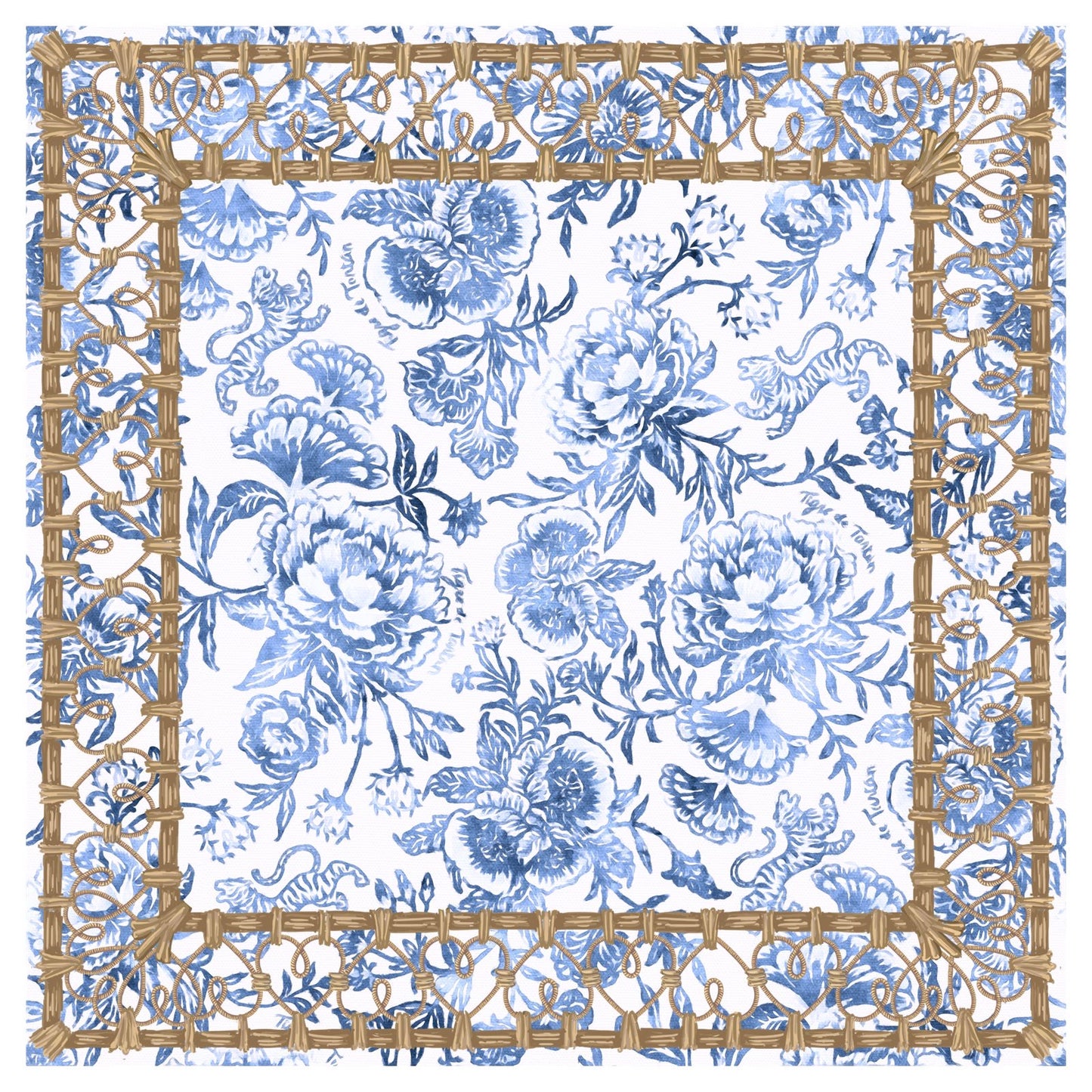 PREVIEW: Mahjong Gaming Mat, CHINOISERIE DENIM