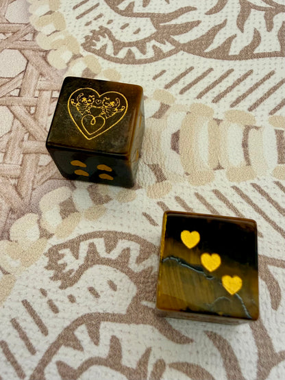 Semi-Precious Heart Logo Dice with Velvet bag — view 2 of 8