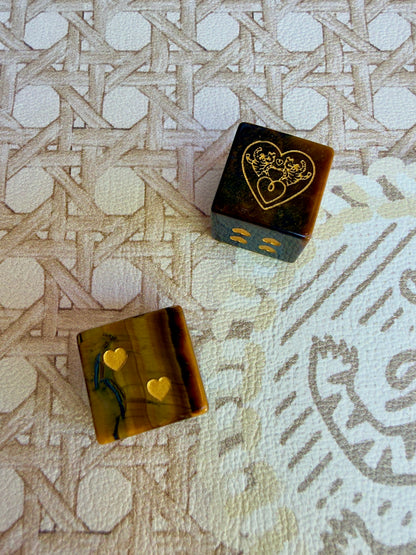 Semi-Precious Heart Logo Dice with Velvet bag — view 8 of 8